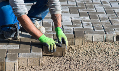 Paver installation for walkways and patios
